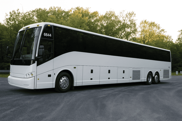 exterior of Upland Coach Bus Service coach bus