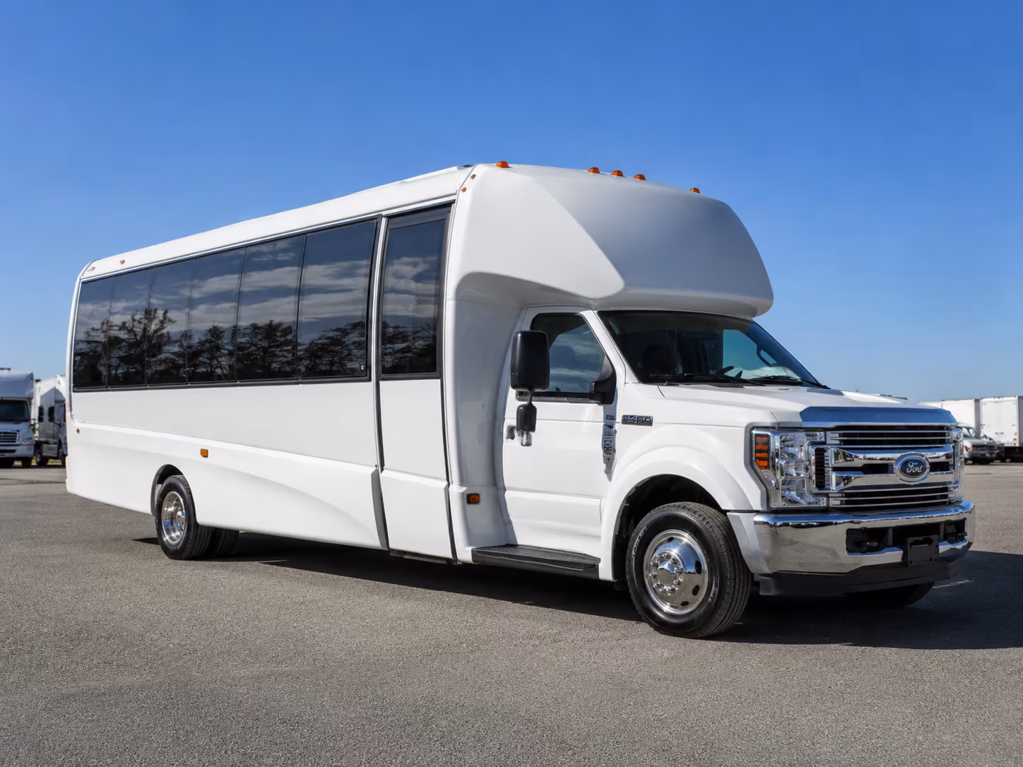 corporate shuttle buses and employee transportation in upland