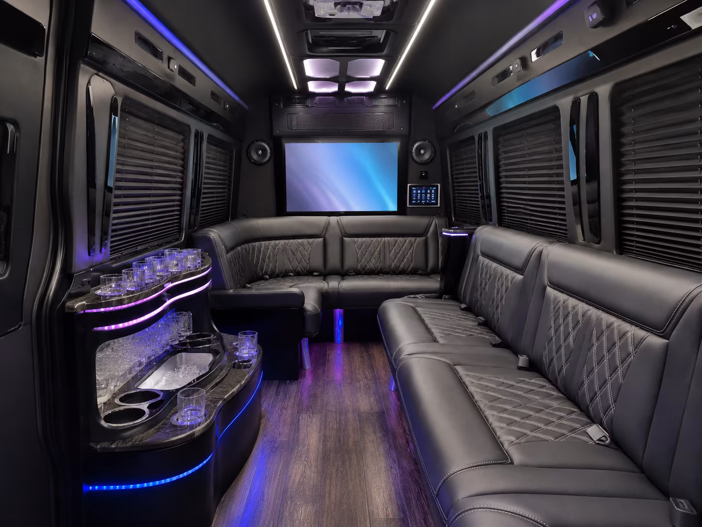 field trip buses for upland area high school and college campus tours