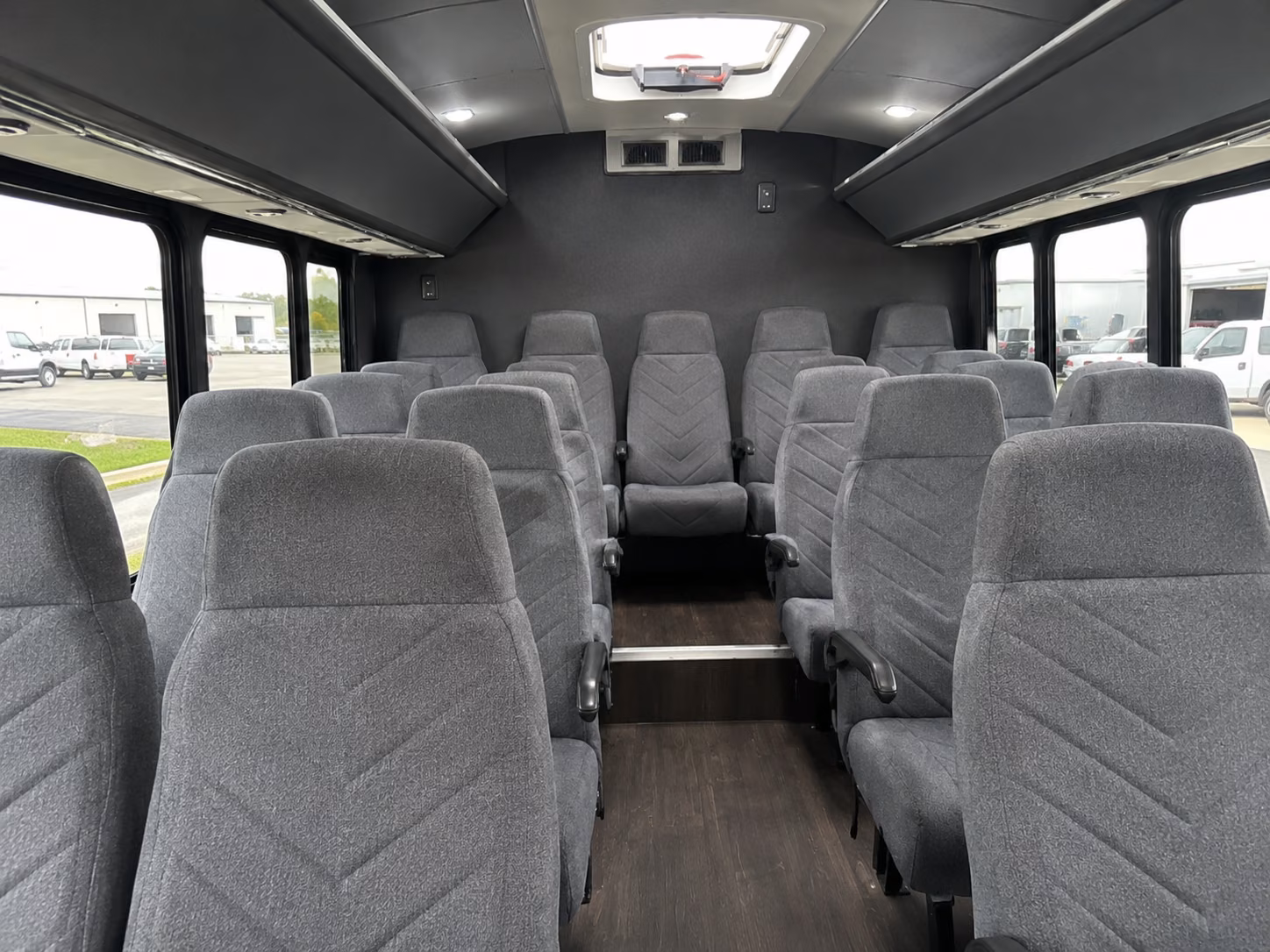 upland 15 passenger minibus interior
