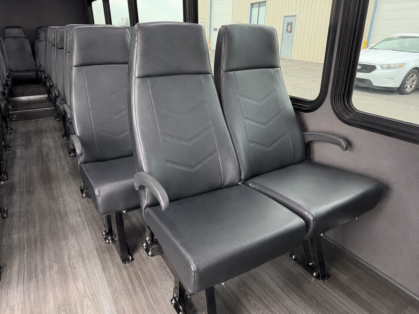 upland 18 passenger minibus interior