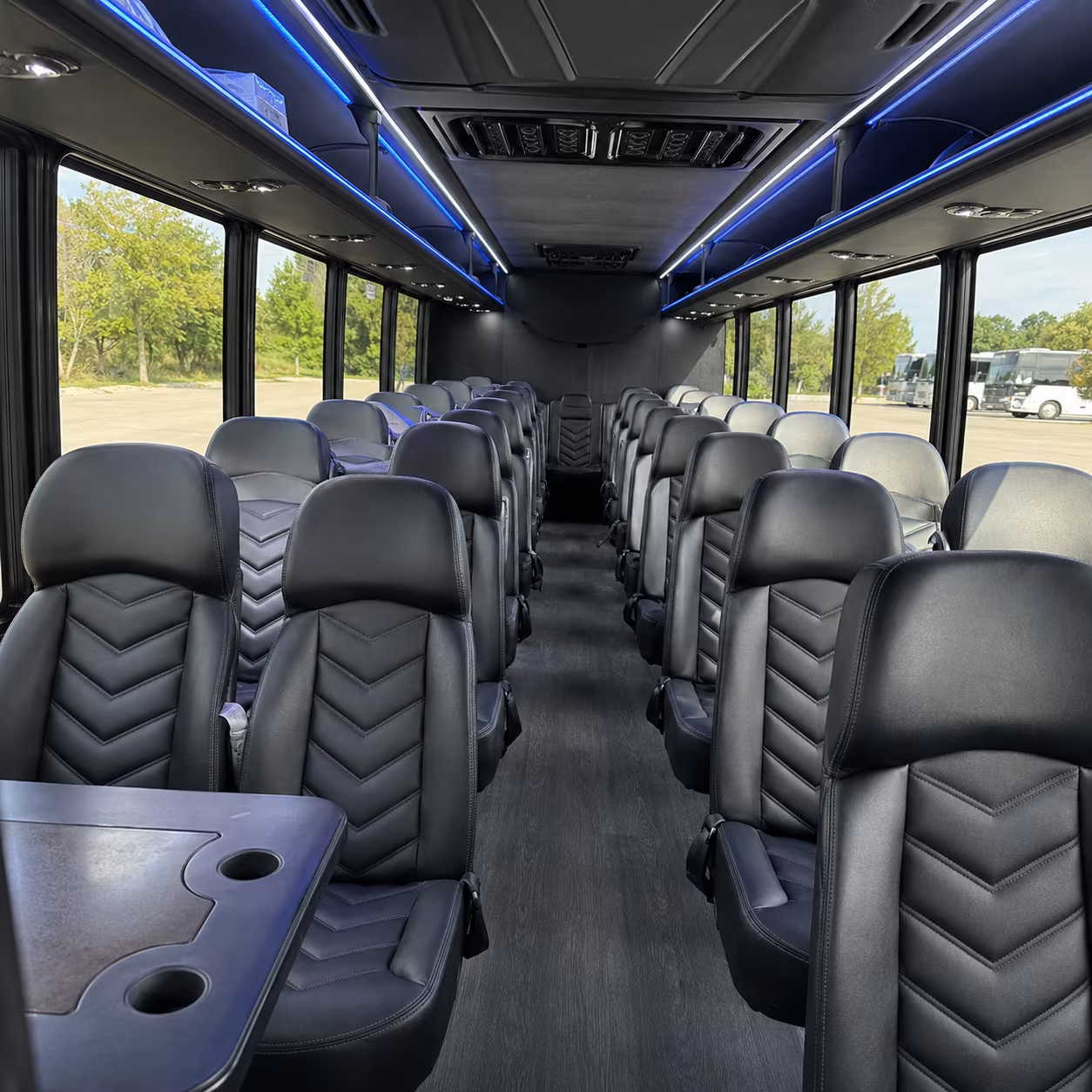upland 25 passenger minibus inside