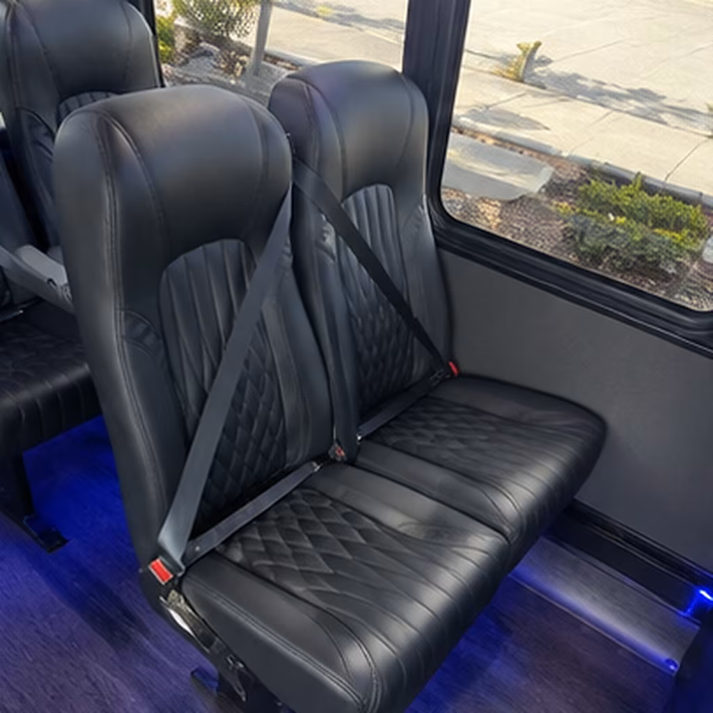 upland 30 passenger minibus interior