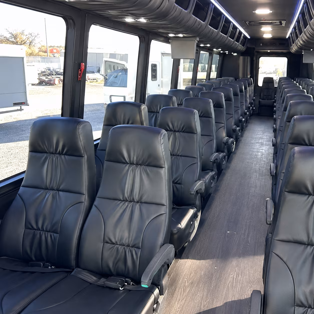 upland 35 passenger minibus interior