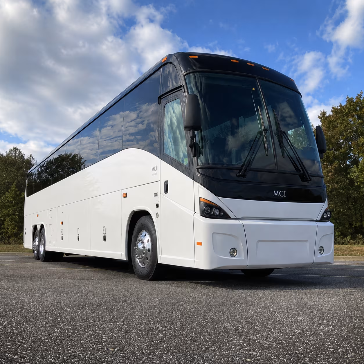 upland 56 passenger charter bus