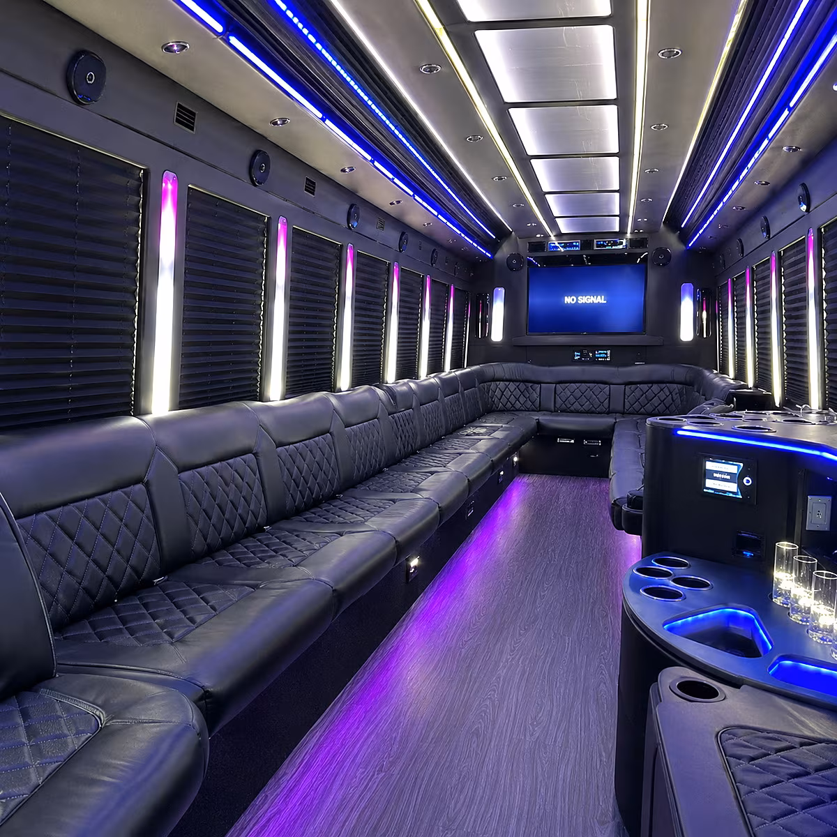 upland party bus interior