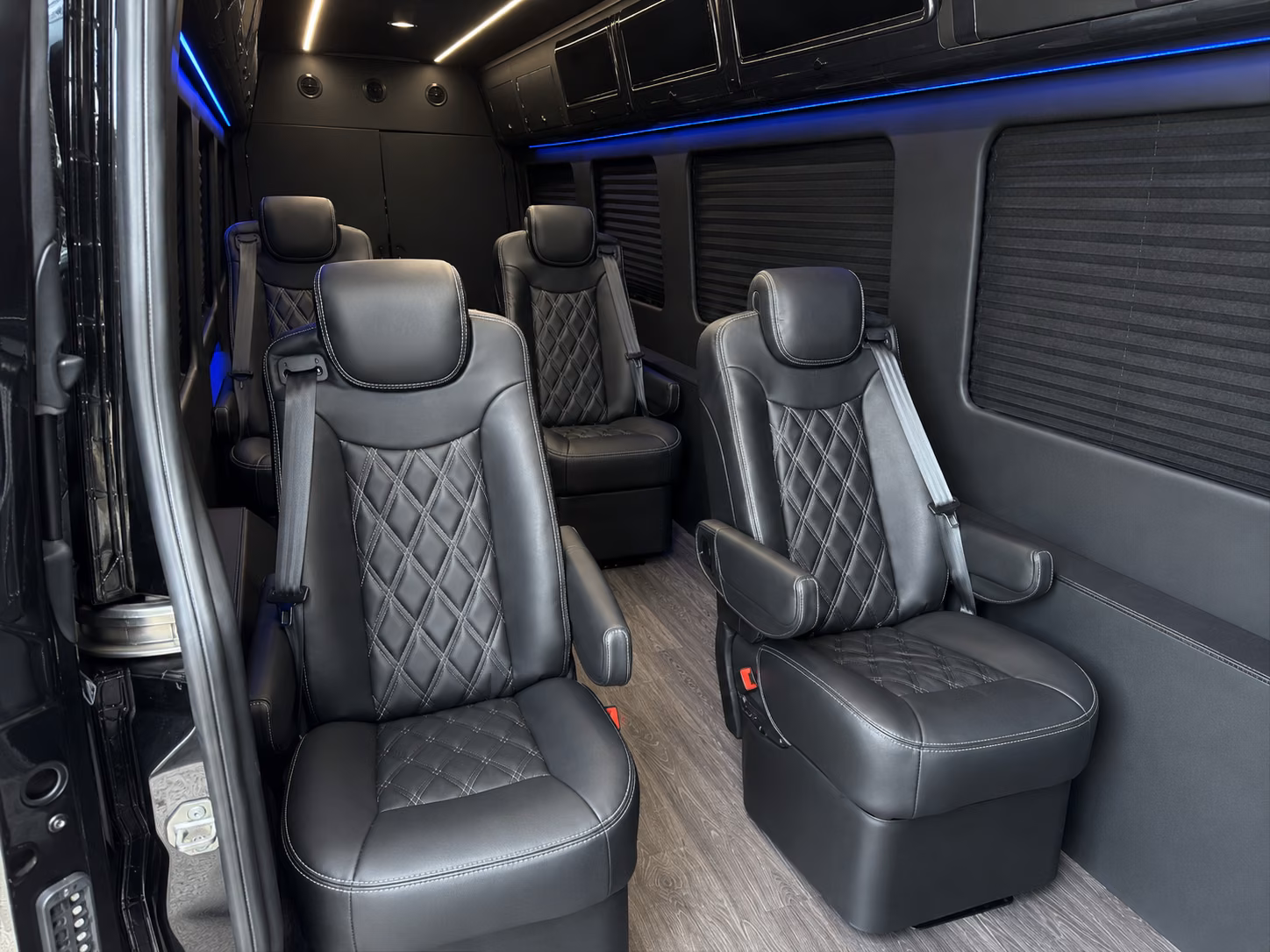 upland sprinter van with driver inside