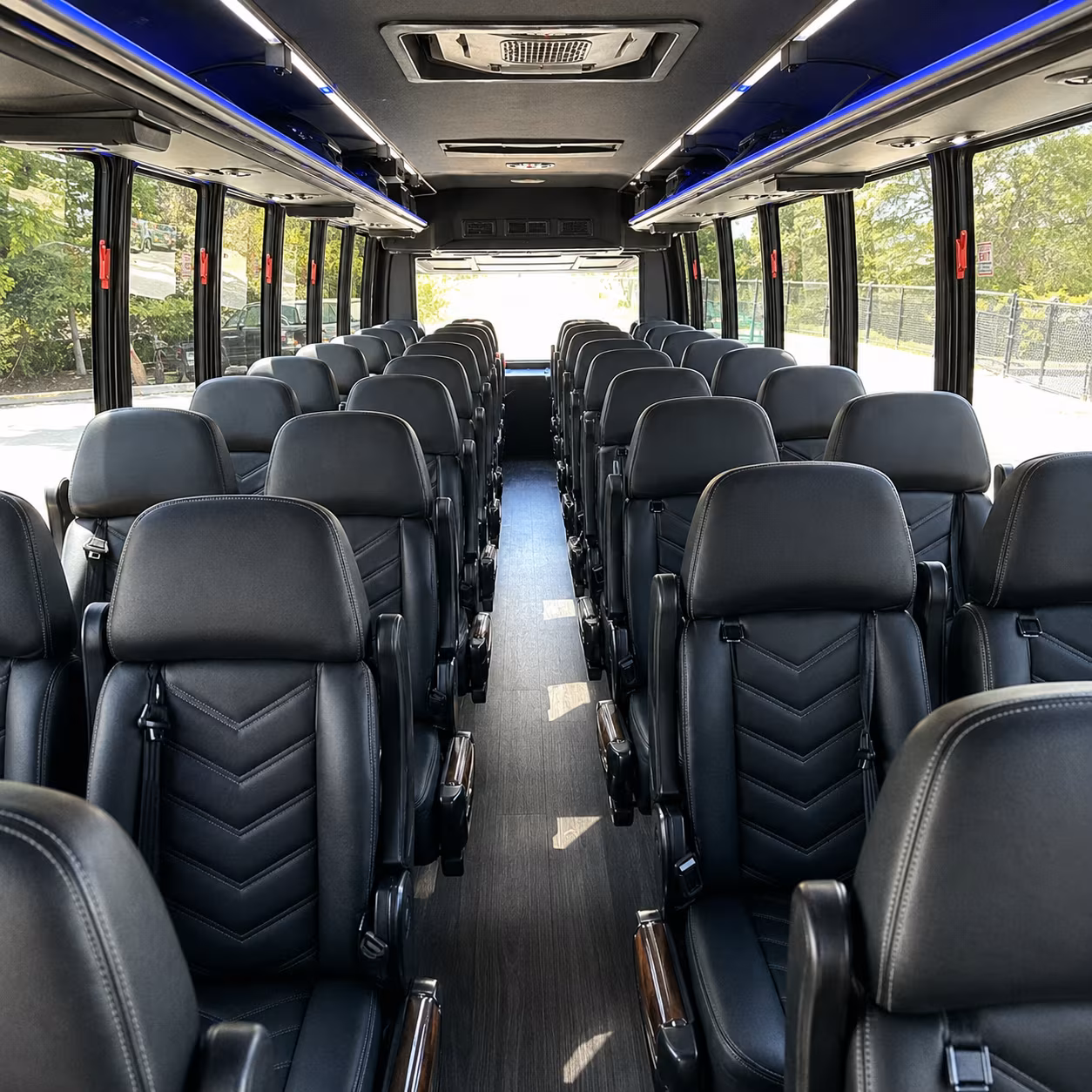 wedding guest shuttle buses between upland hotels and your venue